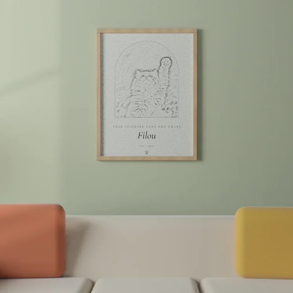 Affiche souvenir personnalisée pour un animal disparu