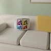 Exemple de coussin personnalisé avec la photo de votre animal, mis en situation
